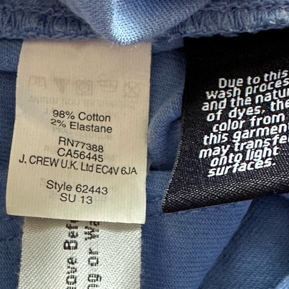 J. Crew Jeans Pants Light Blue Toothpick Skinny Low Rise Ankle Denim Size 26 - Picture 9 of 11